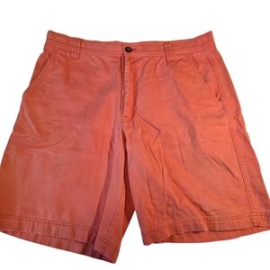 Izod Coral Saltwater Flat Front Shorts Lightweight Comfort Size 36 EUC